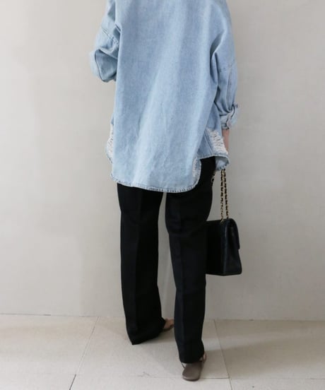 Rippedオーバーサイズ デニムジャケット×Tシャツコーデ（ZARA・SOFFE）set