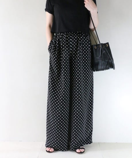 クロップドTシャツ×ドットパンツコーデ（Deuxieme Classe EVERYDAY I LIKE.・VERMEIL par iena）Set