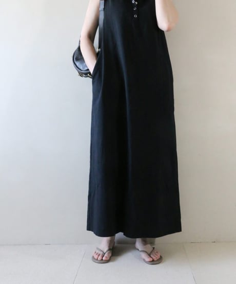 USAコットン ヘンリーネック Aライン ワンピース（SHIPS any）