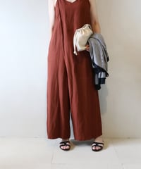 大人ブラウンキャミオールインワン NOBLE