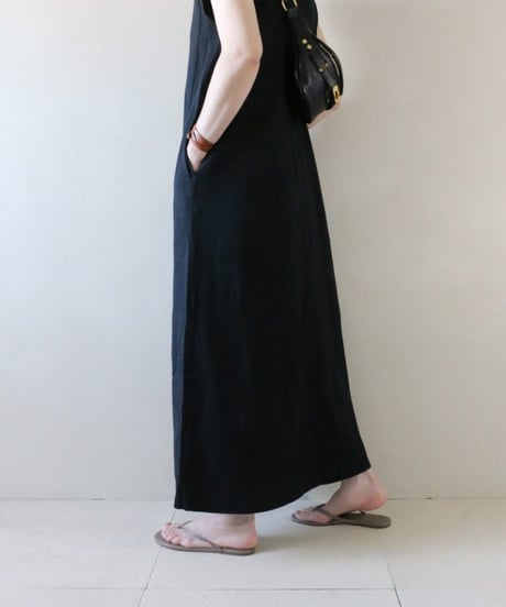 USAコットン ヘンリーネック Aライン ワンピース（SHIPS any）