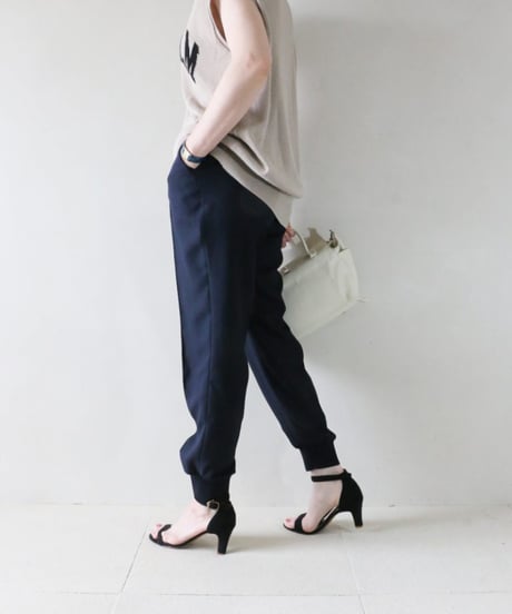 リネンコットンニット×キレイめジョグパンツコーデ（Loungedress・iCB）Set