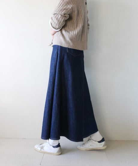 リブカーディガン×デニムスカートコーデ（Spick ＆ Span・upper hights × Demi-Luxe BEAMS）Set