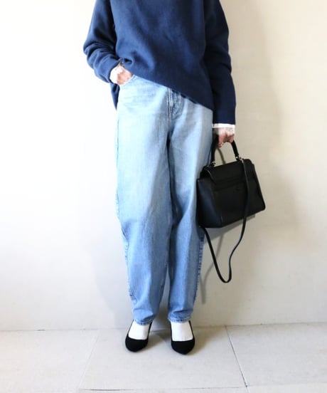 クルーネックニット×レース袖カットソーレイヤードコーデ（green label relaxing・THIRD MAGAZINE）Set