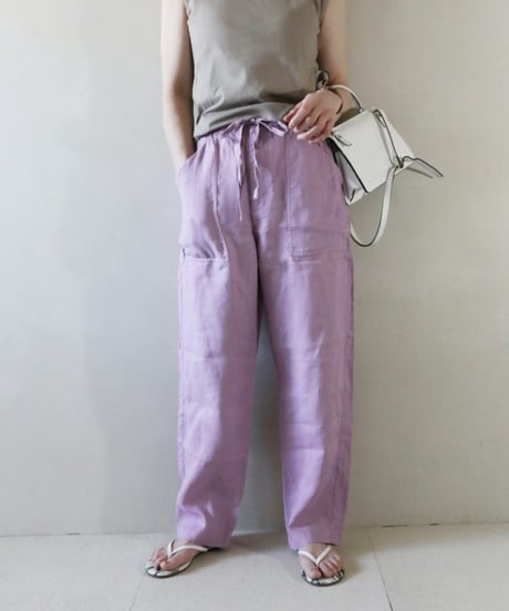 リネンパープルパンツコーデ（Hanes・BEAUTY&YOUTH）・Set