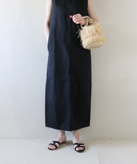 IENA 綿麻サテンIラインワンピース