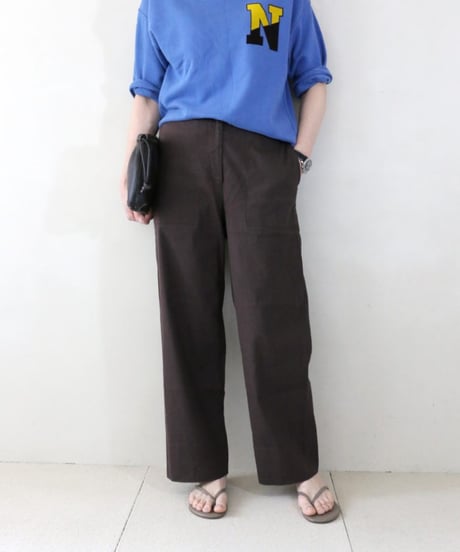 championサイドジップライトスウェット×ブラウンパンツコーデ（Champion・Ballsey）Set