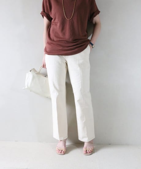 キャミ付きシアーニット×ホワイトパンツコーデ（Mila Owen・Maison IENA）Set
