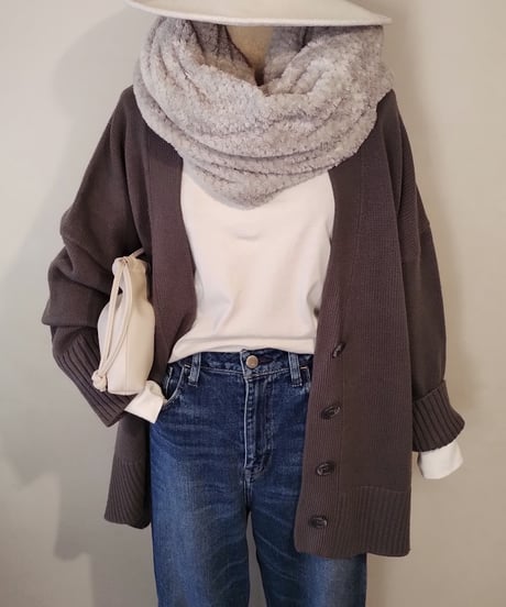 カーディガン×スヌードコーデ（uncrave・SIMPLICITE）Set