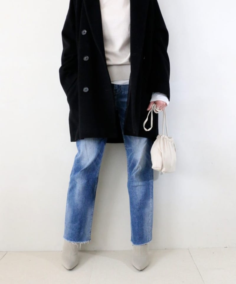 エブリデイアイライク　ショートダブルコート　黒　ブラック Deuxieme Classe（ドゥーズィエムクラス）の「Short Double