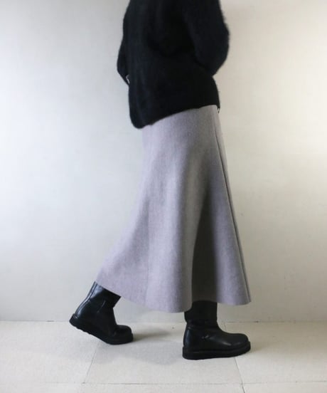 へアリーふわふわニット×ニットスカートコーデ（NOMBRE IMPAIR・WOOLRICH）Set