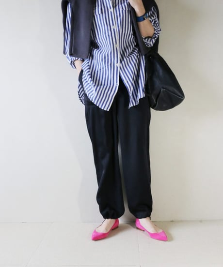 ストライプシャツ×グロッシー ベイカー 2WAY パンツコーデ（JOURNAL STANDARD relume・green label relaxing）Set