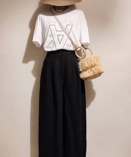 A.P.CプリントTシャツ×ロングキュロットコーデ（A.P.C・ZARA）Set