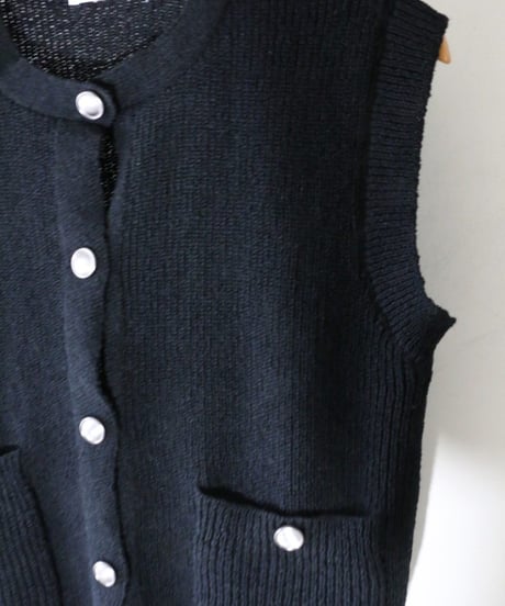 シルバーボタンクルーネックベスト chocol raffine robe（単品）