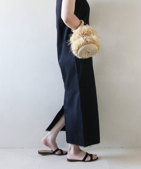 IENA 綿麻サテンIラインワンピース