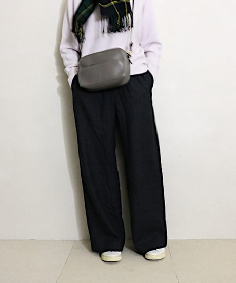 Vネックニット×ワイドパンツ×チェックストールコーデ（green label relaxing・AEWEM MATOPH・NATURAL BEAUTY BASIC）Set