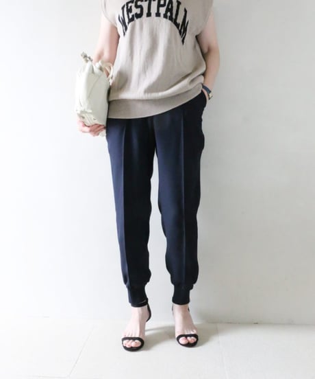 リネンコットンニット×キレイめジョグパンツコーデ（Loungedress・iCB）Set