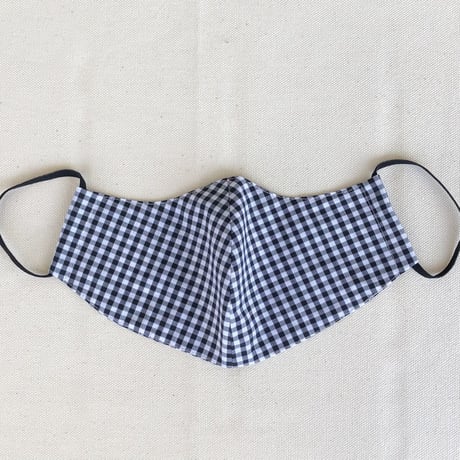 息がしやすいマスク/コットン100%黒チェック/男性用/女性用/子供用/幼児用/送料無料