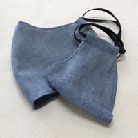 息がしやすいマスク/新色☆ブルーダンガリー/コットン100％/男性用/女性用/子供用/幼児用/送料無料