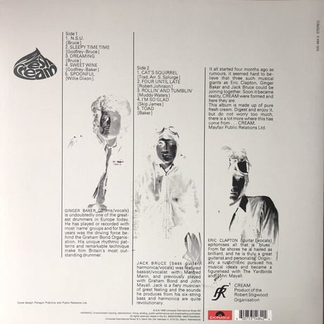 クリーム / フレッシュ・クリーム 新品輸入レコード