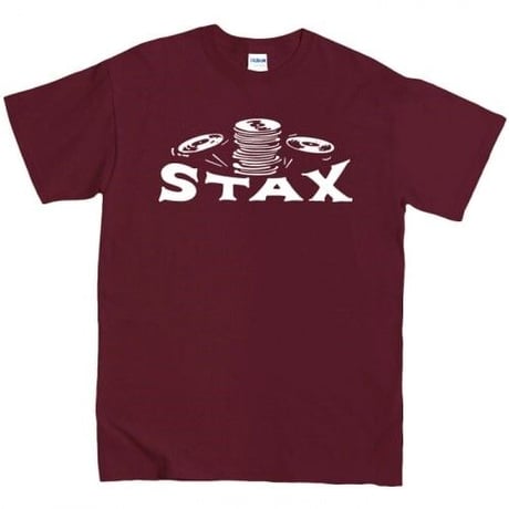 STAX（スタックス） RECORDS DARKRED ロゴTシャツ stax tシャツ ロック tシャツ バンド tシャツ