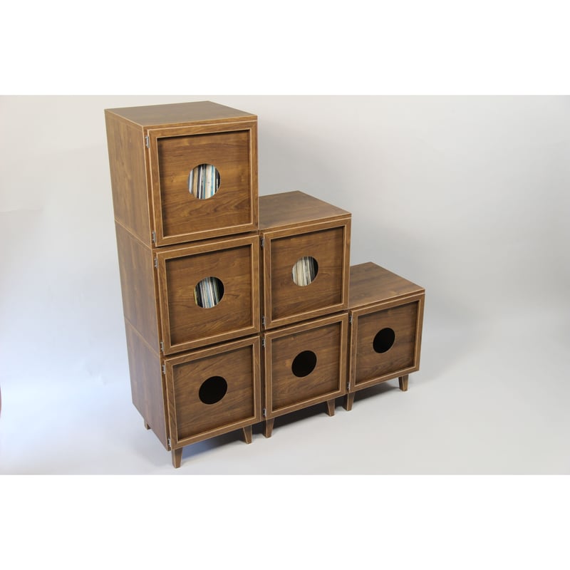 瀬戸内工芸製 フレーム & レコードラック 1ユニット ウォルナット