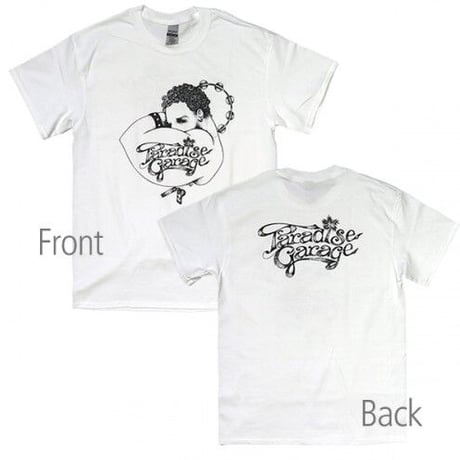PARADISE GARAGE（パラダイス・ガラージ）WHITE両面ロゴ パラダイスガレージ tシャツ dj t