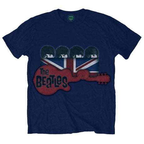ザ・ビートルズ THE BEATLES - GUITAR&FLAG Tシャツ ビートルズtシャツ ロック tシャツ バンド tシャツ
