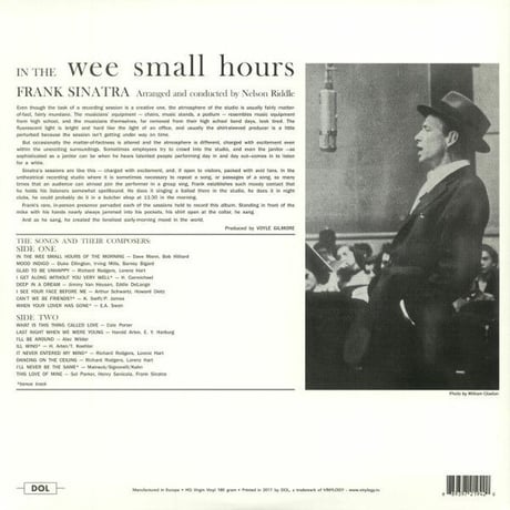 FRANK SINATRA フランク・シナトラ - In The Wee Small Hours