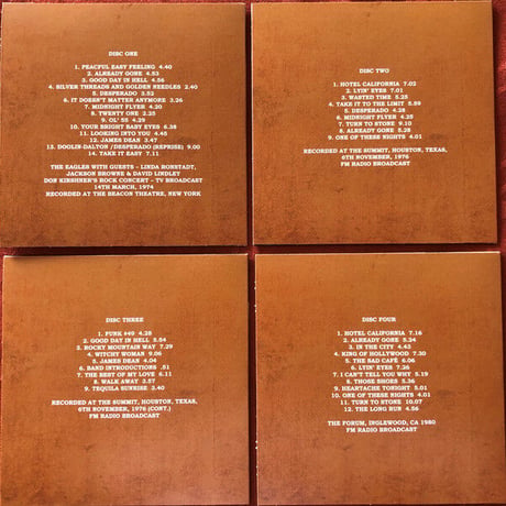 イーグルスーTake It Easy ... Live In The USA(10CD)