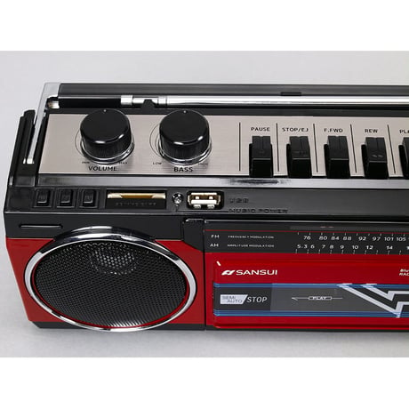 SANSUI Bluetooth搭載ラジカセ SCR-B2 RD サンスイ ラジカセ