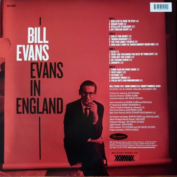ビル・エヴァンス / エヴァンス・イン・イングランド 新品輸入レコード