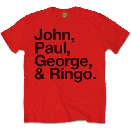 ザ ビートルズ THE BEATLES JOHN PAUL GEORGE & RINGO RED