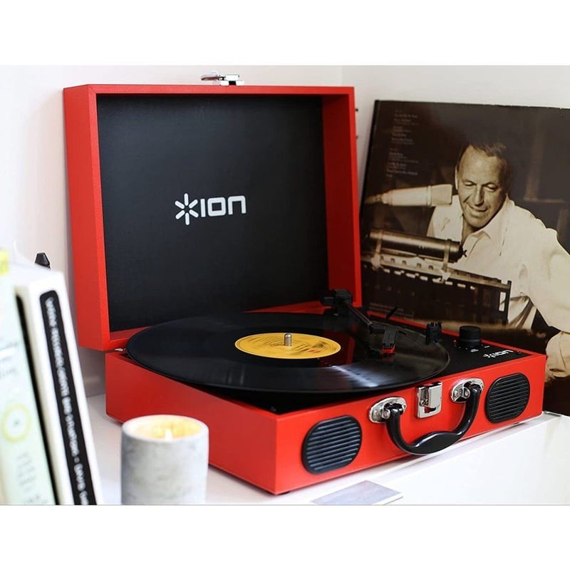 ION レコードプレーヤー VINYL TRANSPORT Red | JEUGIA[BASI