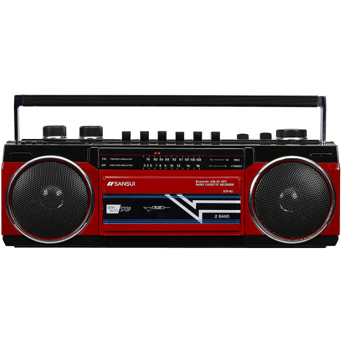 懐かしいラジカセ　SONYラジカセ  整備清掃済み完動品 山下達郎さん絶賛モデル SANSUI Bluetooth搭載ラジカセ SCR-B2 RD サンスイ ラジカセ | JE