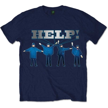 ザ・ビートルズ THE BEATLES - HELP SILVER NAVY Tシャツ ビートルズtシャツ ロック tシャツ バンド tシャツ