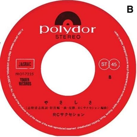 RCサクセション - スローバラード/やさしさ (7inch)  新品レコード