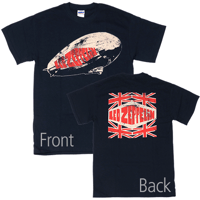 レッド・ツェッペリン / AIRSHIP 両面プリントＴシャツ (NAVY) ロック tシャツ バンド tシャツ