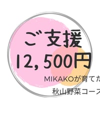 折り句コンテストご支援1.25万円　秋山野菜コース