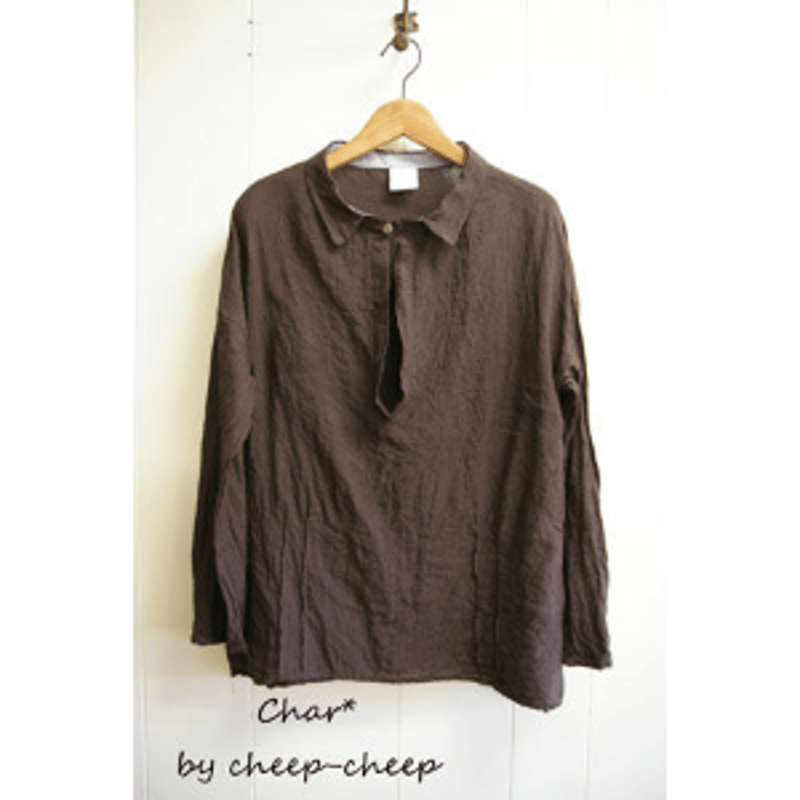 AMACHI　アマチ　リネン　長袖　シャツ　ブラウン AMACHI. リネンシャツ ブラウン サイズ4 0061 - メルカリ