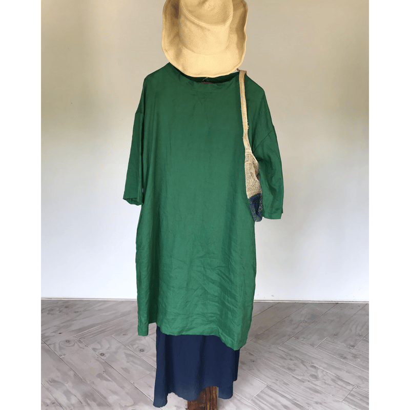 フレンチリネン・七分袖プルチュニック・3カラー | SHOP-CHAR