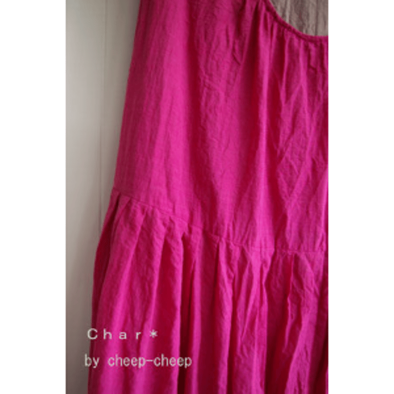 Khadiシャンブレー・ベリーピンクワンピース | SHOP-CHAR