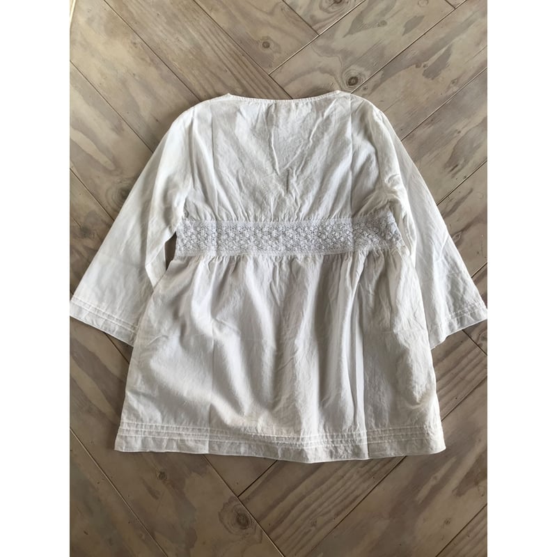 Khadi Vネックレースチュニック | SHOP-CHAR Khadi Vネックレースチュニック | SHOP-CHAR