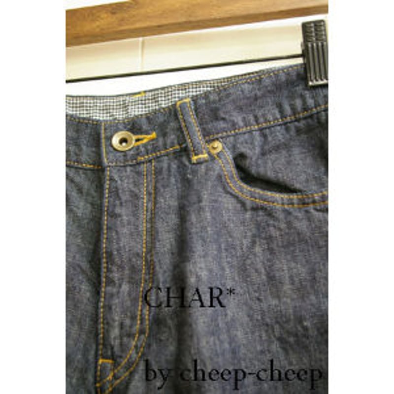 新品クレッシェントMサイズ デニムツイルキュロットパンツ デニム・キュロットパンツ | SHOP-CHAR