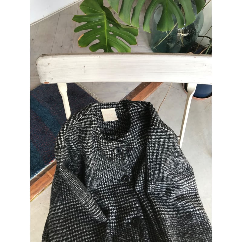 W/Sグレンチェック・ノーカラーコート | SHOP-CHAR