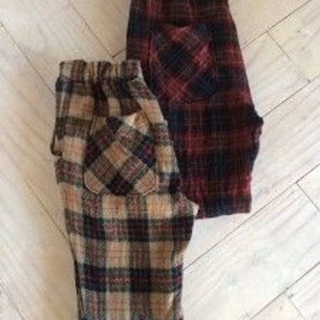 ウールガーゼ・ブリティッシュチェックパンツ