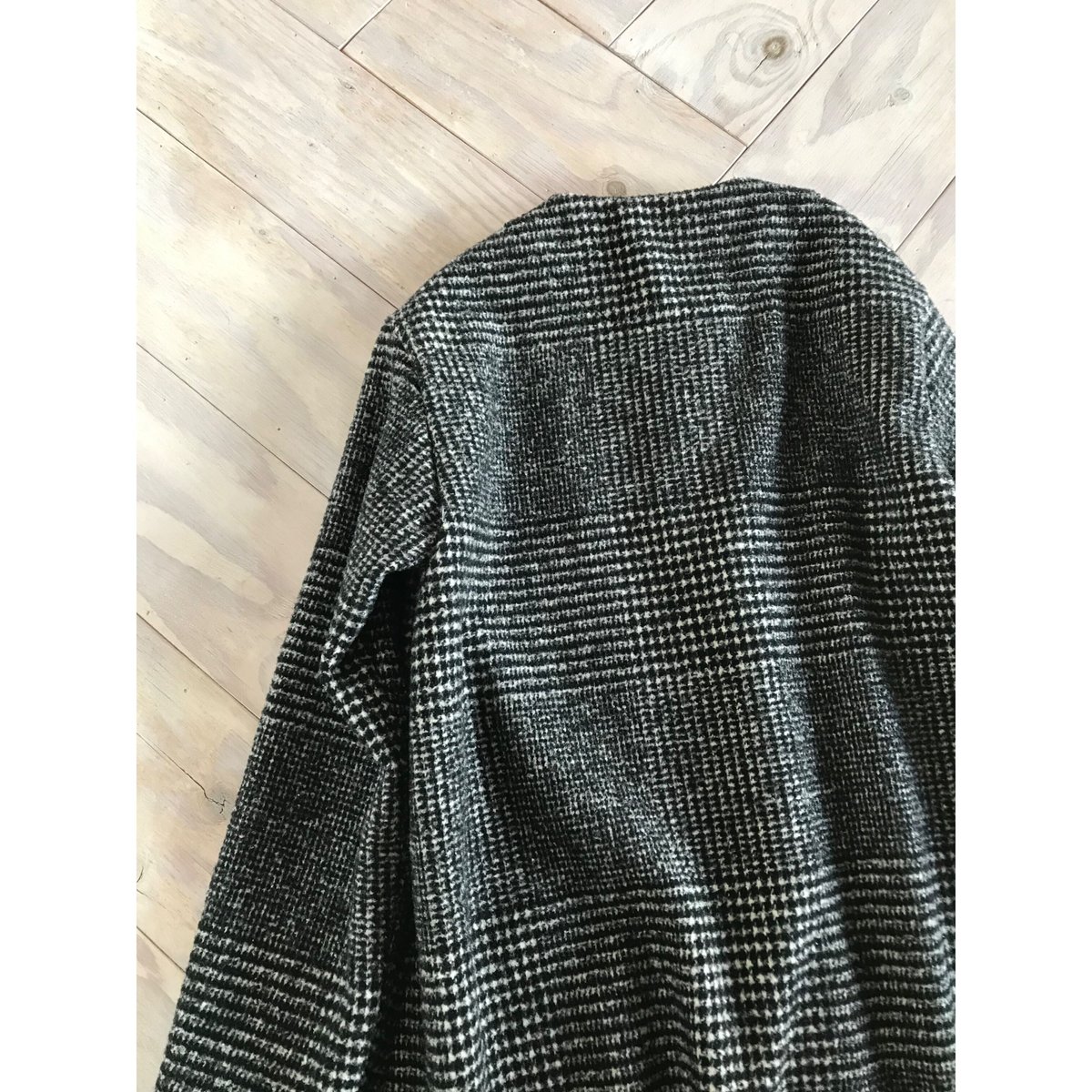 W/Sグレンチェック・ノーカラーコート | SHOP-CHAR 