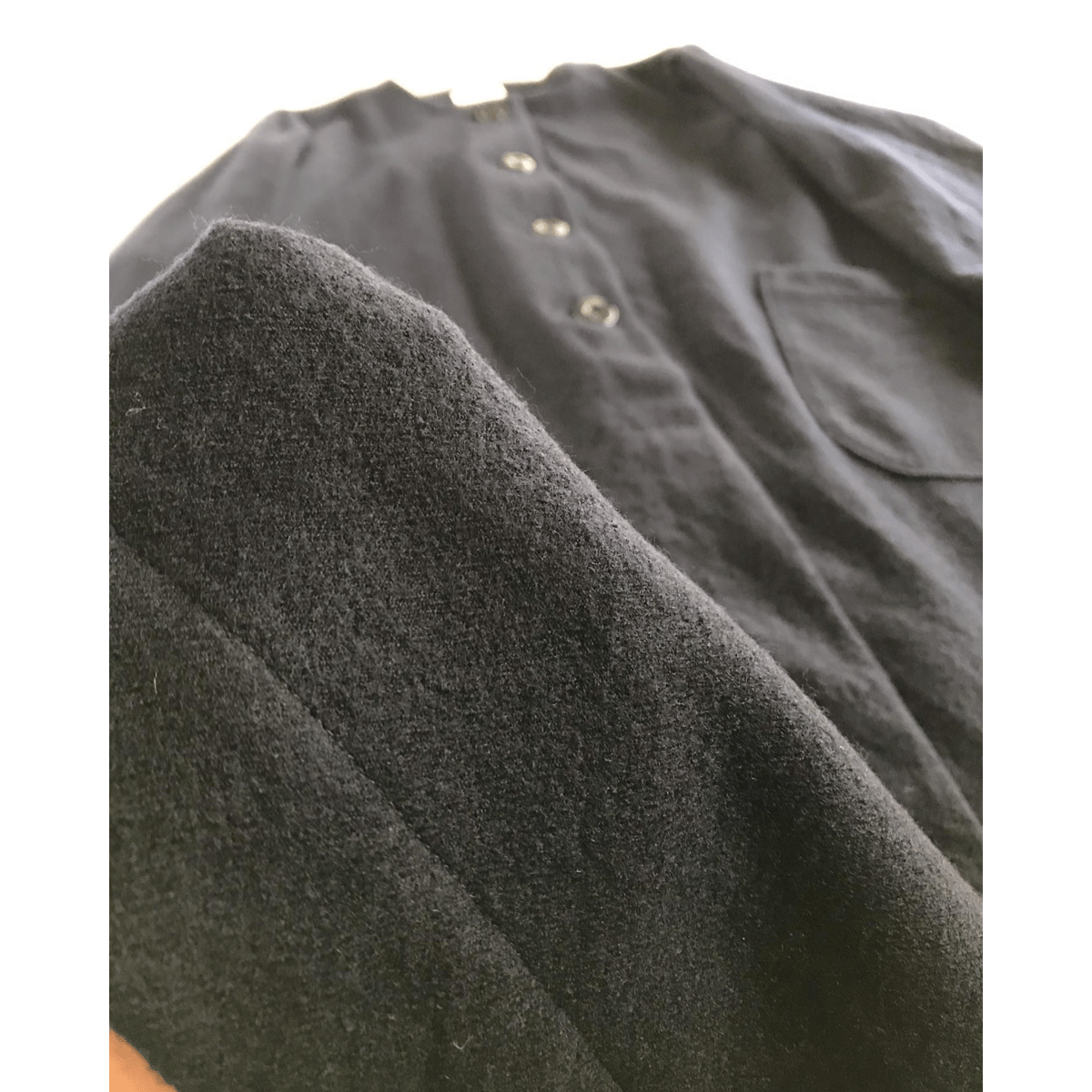 圧縮ウール(薄)・ノーカラーコート | SHOP-CHAR