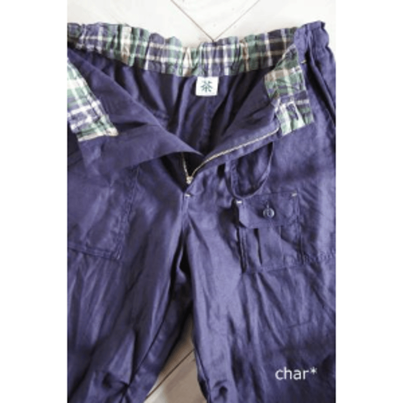 ネイビーリネン・メンズショートカーゴパンツ | SHOP-CHAR