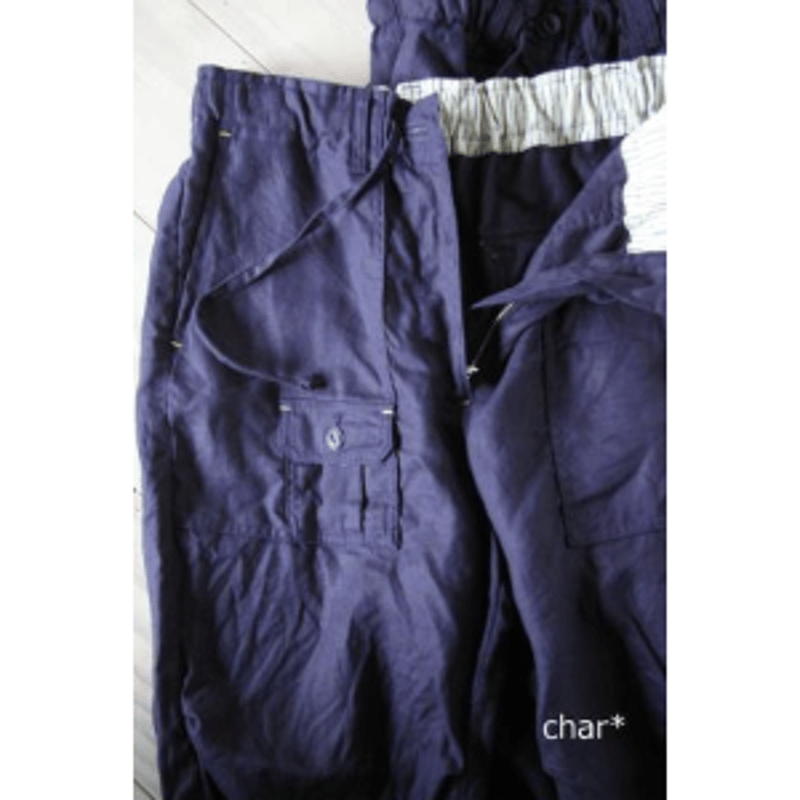 ネイビーリネン・メンズショートカーゴパンツ | SHOP-CHAR